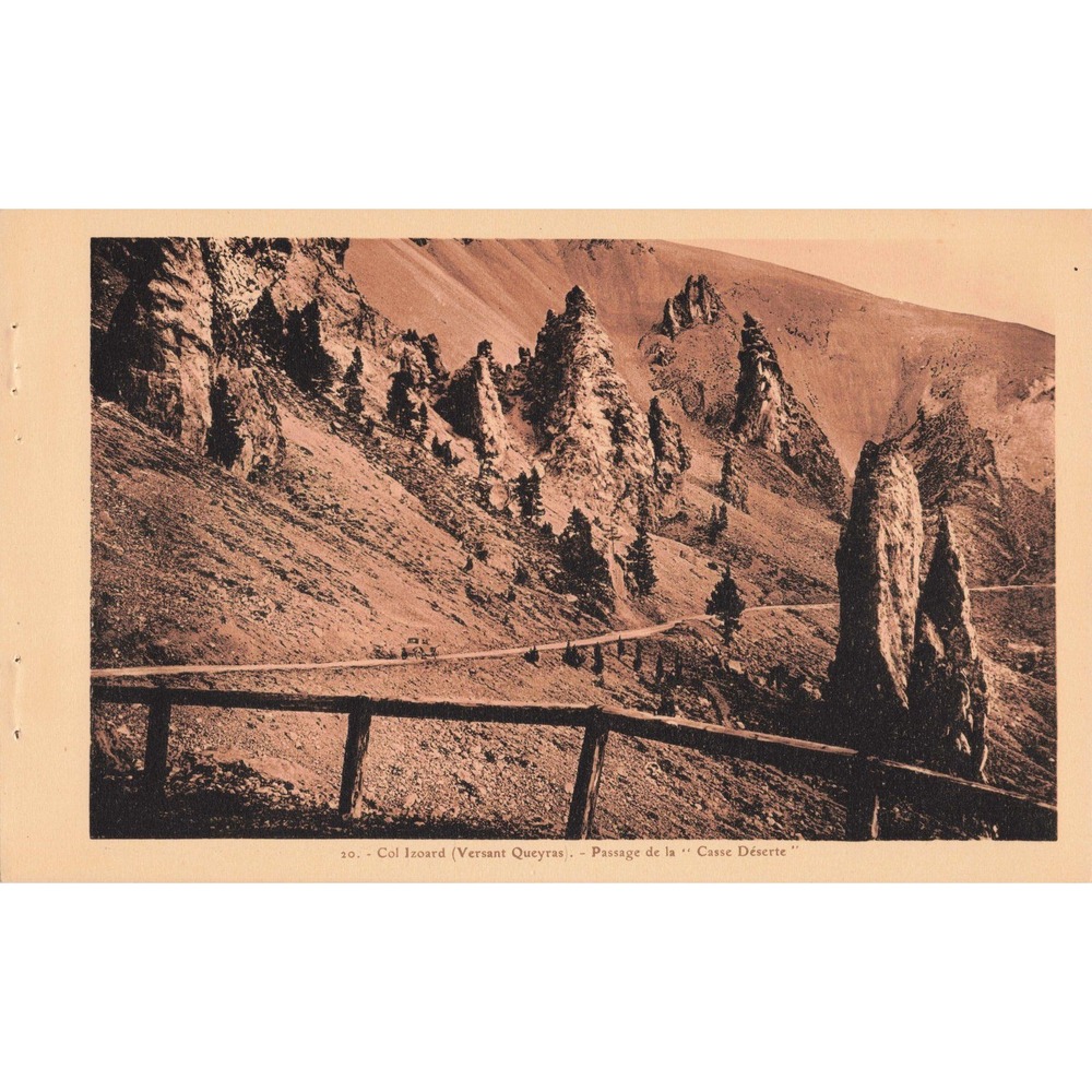 Vintage Col Izoard Queyras Passage de la Casse Deserte Photogravure Postcard
